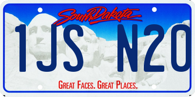 SD license plate 1JSN20