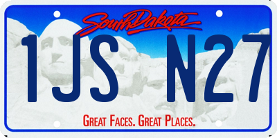 SD license plate 1JSN27