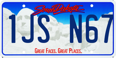 SD license plate 1JSN67