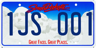SD license plate 1JSO01