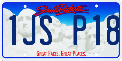 SD license plate 1JSP18