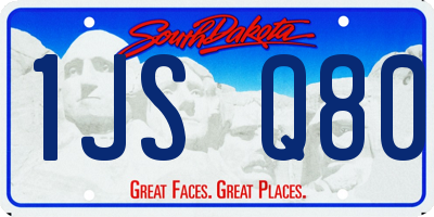 SD license plate 1JSQ80