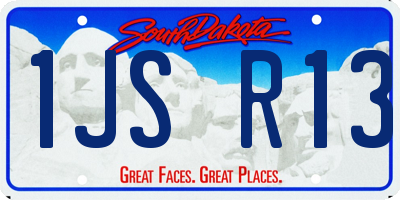 SD license plate 1JSR13