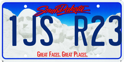 SD license plate 1JSR23
