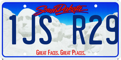 SD license plate 1JSR29