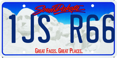 SD license plate 1JSR66