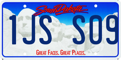 SD license plate 1JSS09