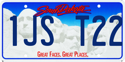 SD license plate 1JST22