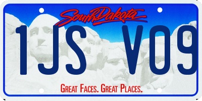 SD license plate 1JSV09