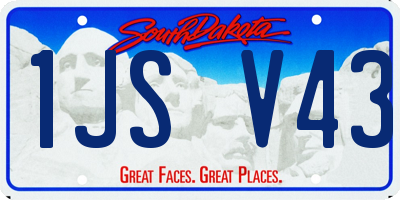 SD license plate 1JSV43