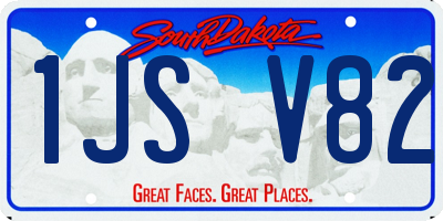 SD license plate 1JSV82