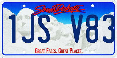 SD license plate 1JSV83