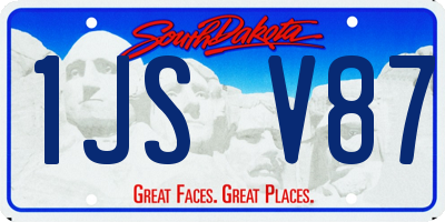 SD license plate 1JSV87