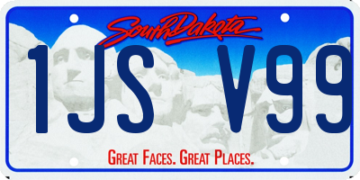 SD license plate 1JSV99