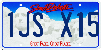 SD license plate 1JSX15