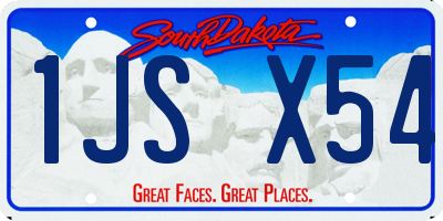 SD license plate 1JSX54