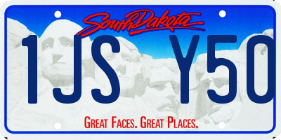 SD license plate 1JSY50