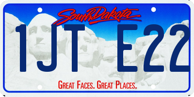 SD license plate 1JTE22