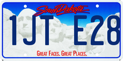 SD license plate 1JTE28