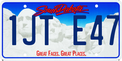 SD license plate 1JTE47