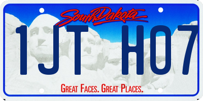 SD license plate 1JTH07