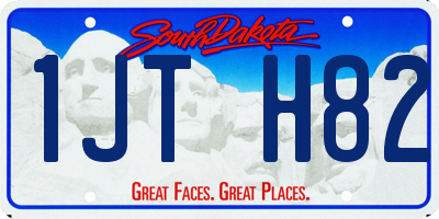 SD license plate 1JTH82