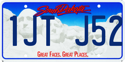 SD license plate 1JTJ52