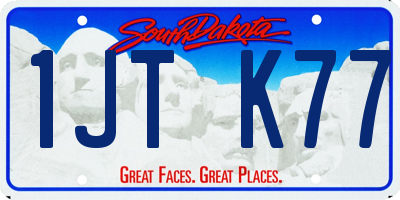 SD license plate 1JTK77