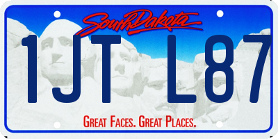 SD license plate 1JTL87