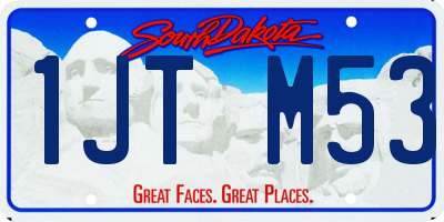 SD license plate 1JTM53
