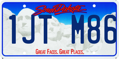 SD license plate 1JTM86