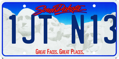 SD license plate 1JTN13