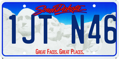 SD license plate 1JTN46
