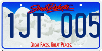 SD license plate 1JTO05