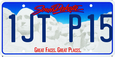 SD license plate 1JTP15