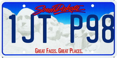 SD license plate 1JTP98