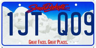 SD license plate 1JTQ09