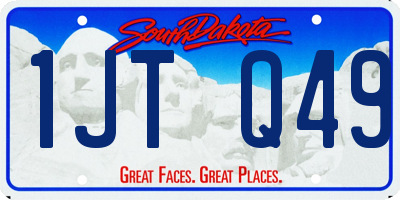 SD license plate 1JTQ49