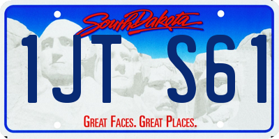 SD license plate 1JTS61