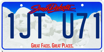 SD license plate 1JTU71