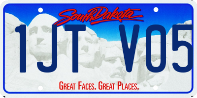 SD license plate 1JTV05
