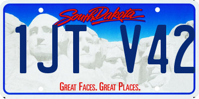 SD license plate 1JTV42