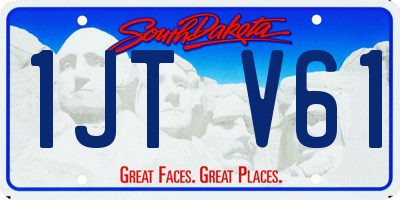 SD license plate 1JTV61