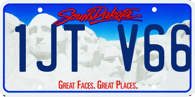 SD license plate 1JTV66