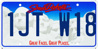 SD license plate 1JTW18