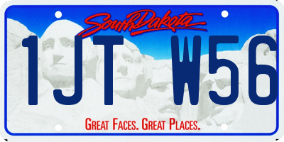 SD license plate 1JTW56