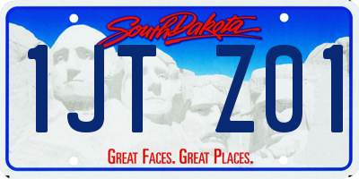 SD license plate 1JTZ01