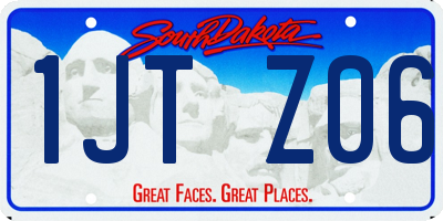SD license plate 1JTZ06