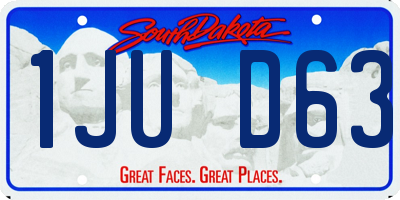 SD license plate 1JUD63
