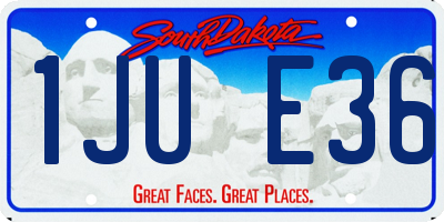 SD license plate 1JUE36